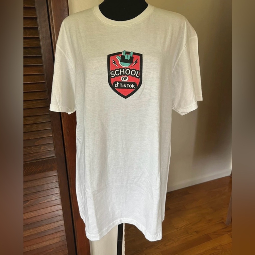 Gildan White Short Sleeve T-Shirt with TikTok Design